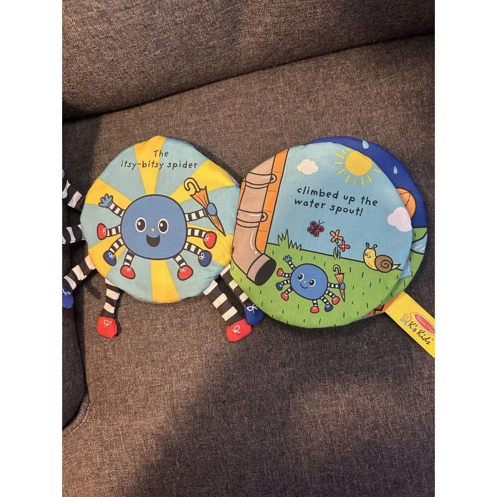 Melissa & Doug Kids The Itsy Bitsy Spider Soft Cloth Activity Book Sensory Toy